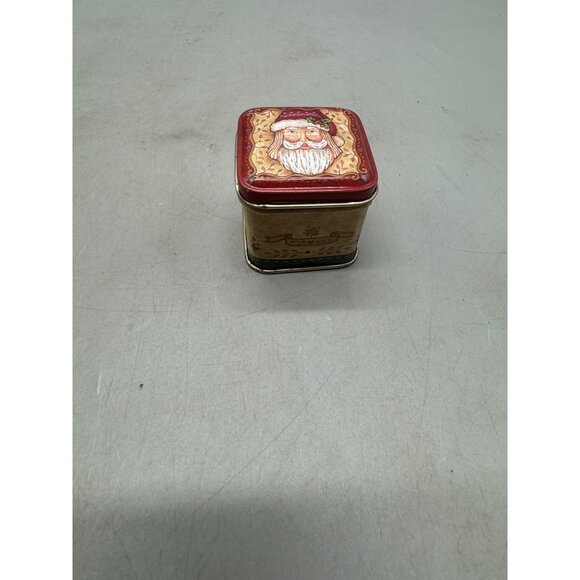 set of 2 russ Holiday Santa Candle Tin Set - Red Wax & Santa Design 1 used 1 new - Picture 9 of 12